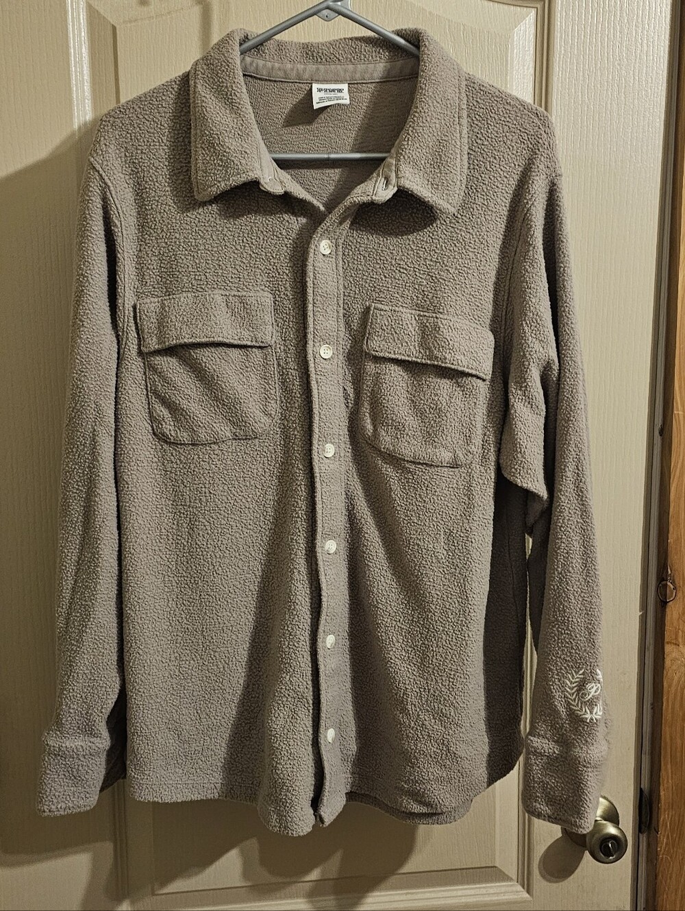VS Victoria's Secret PINK Teddy Fleece Button Up Shacket Medium